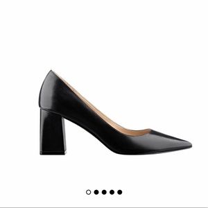 Zara black block heel pump